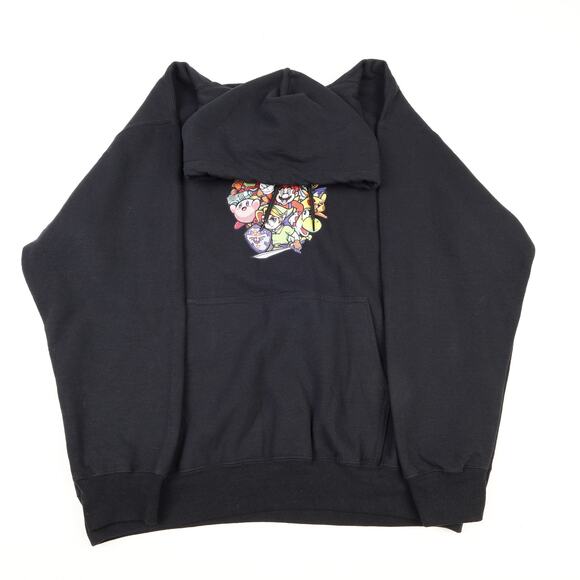 Super Smash Bros. Port & Company Mens Large Sweathshirt Hoodie Black - Picture 11 of 11